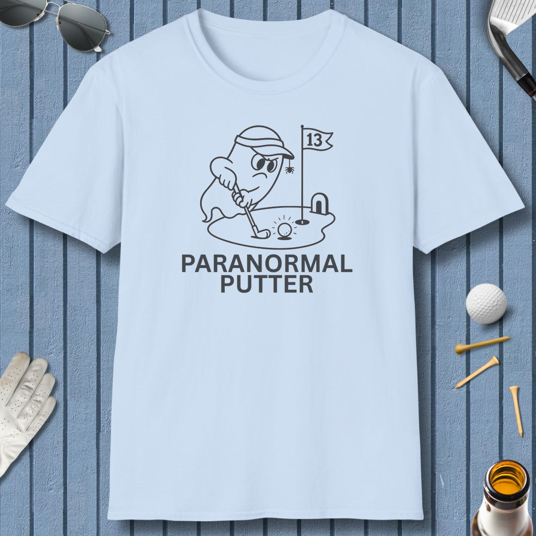 Paranormal Putter - Adult Golf T-Shirt in Light Blue