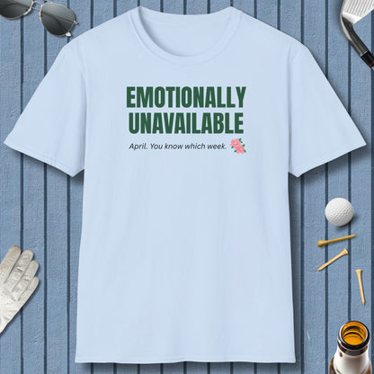 Emotionally Unavailable - Adult Golf T-Shirt in Baby Blue