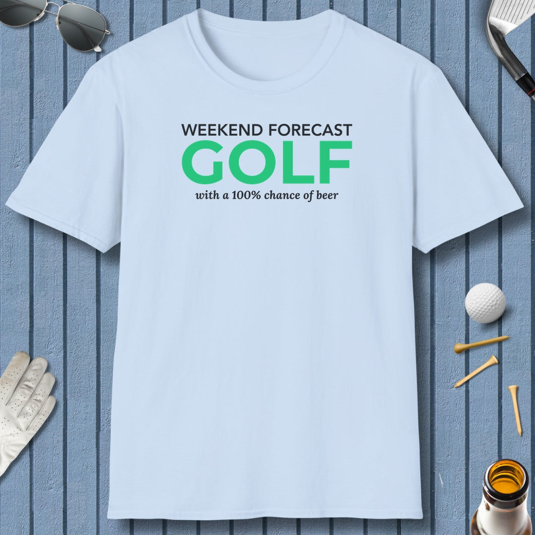 Weekend Forecast - Adult Golf T-Shirt in Light Blue