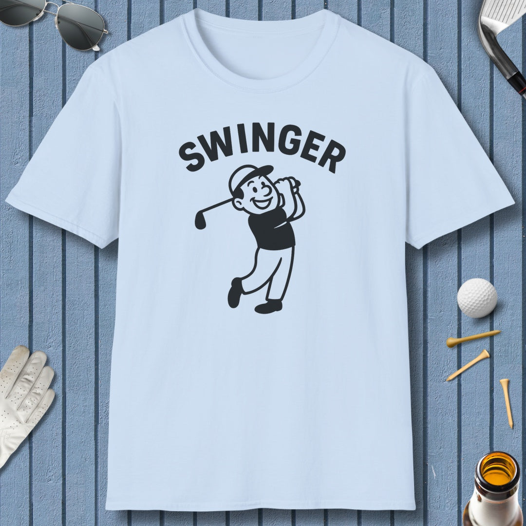 Swinger - Adult Golf T-Shirt in Light Blue