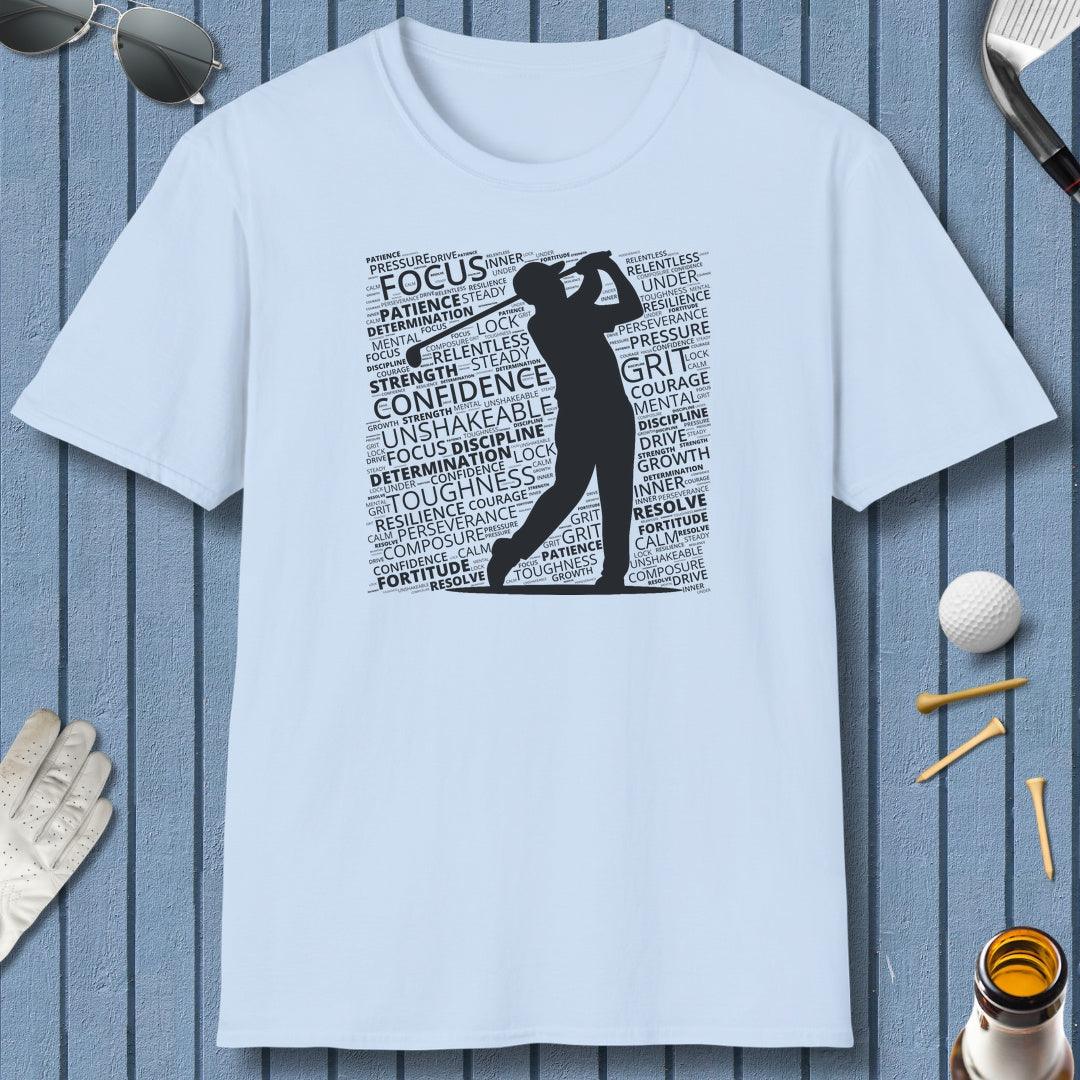Unleash Your Mental Game (Male) - Adult Golf T-Shirt in Light Blue
