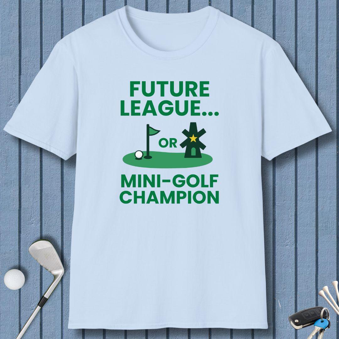 Future League… or Mini-Golf Champion in Light Blue, great for casual wear. Find more fun golf focused products at oneforetheages.com