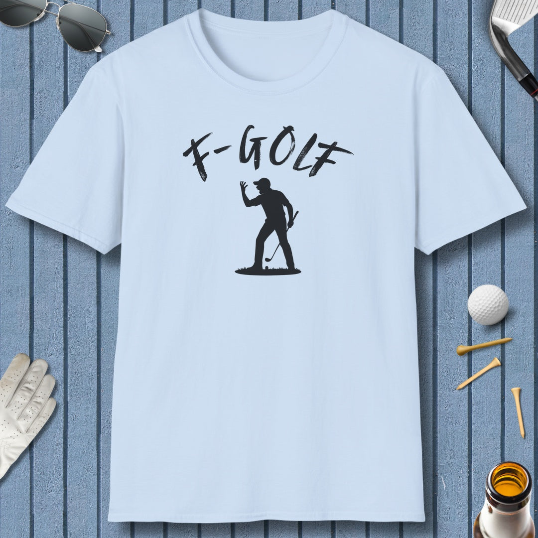 F-Golf (Male) - Adult Golf T-Shirt in Light Blue