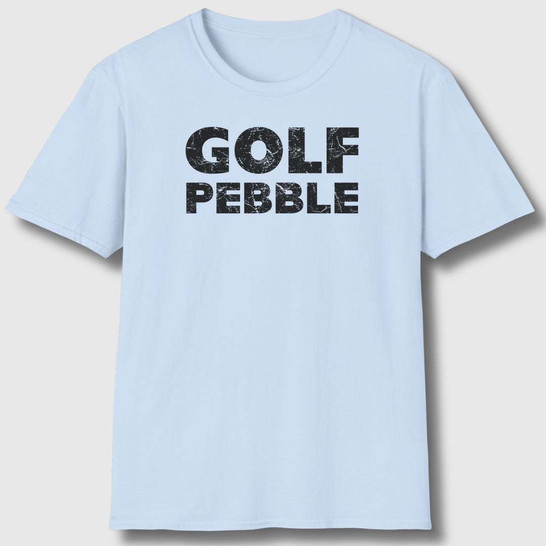 Golf Pebble - Adult Golf T-Shirt in Baby Blue