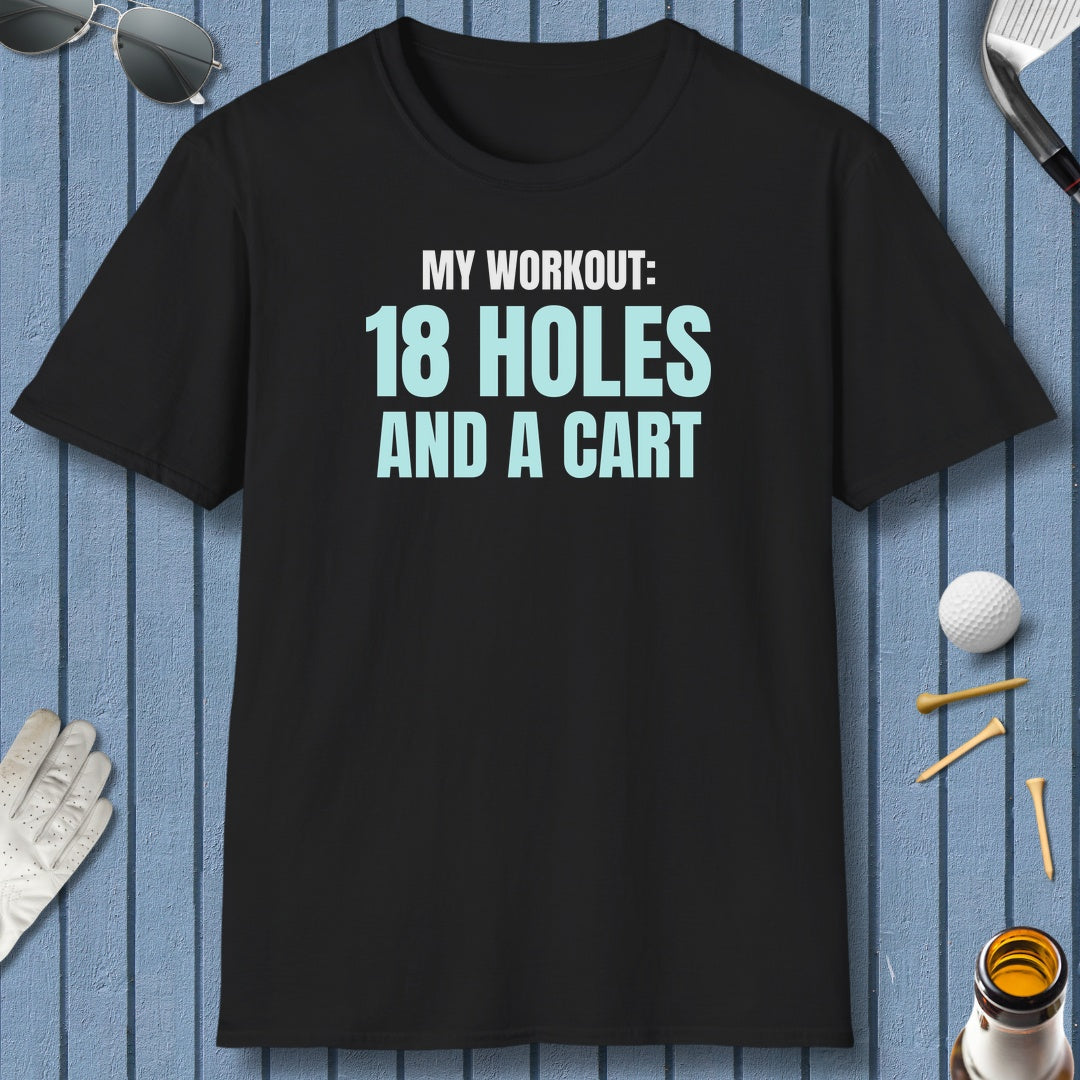 My Workout: 18 Holes - Adult Golf T-Shirt in Black