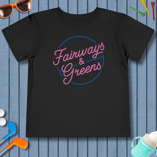 Fairways & Greens - Toddler Golf T-Shirt in Black