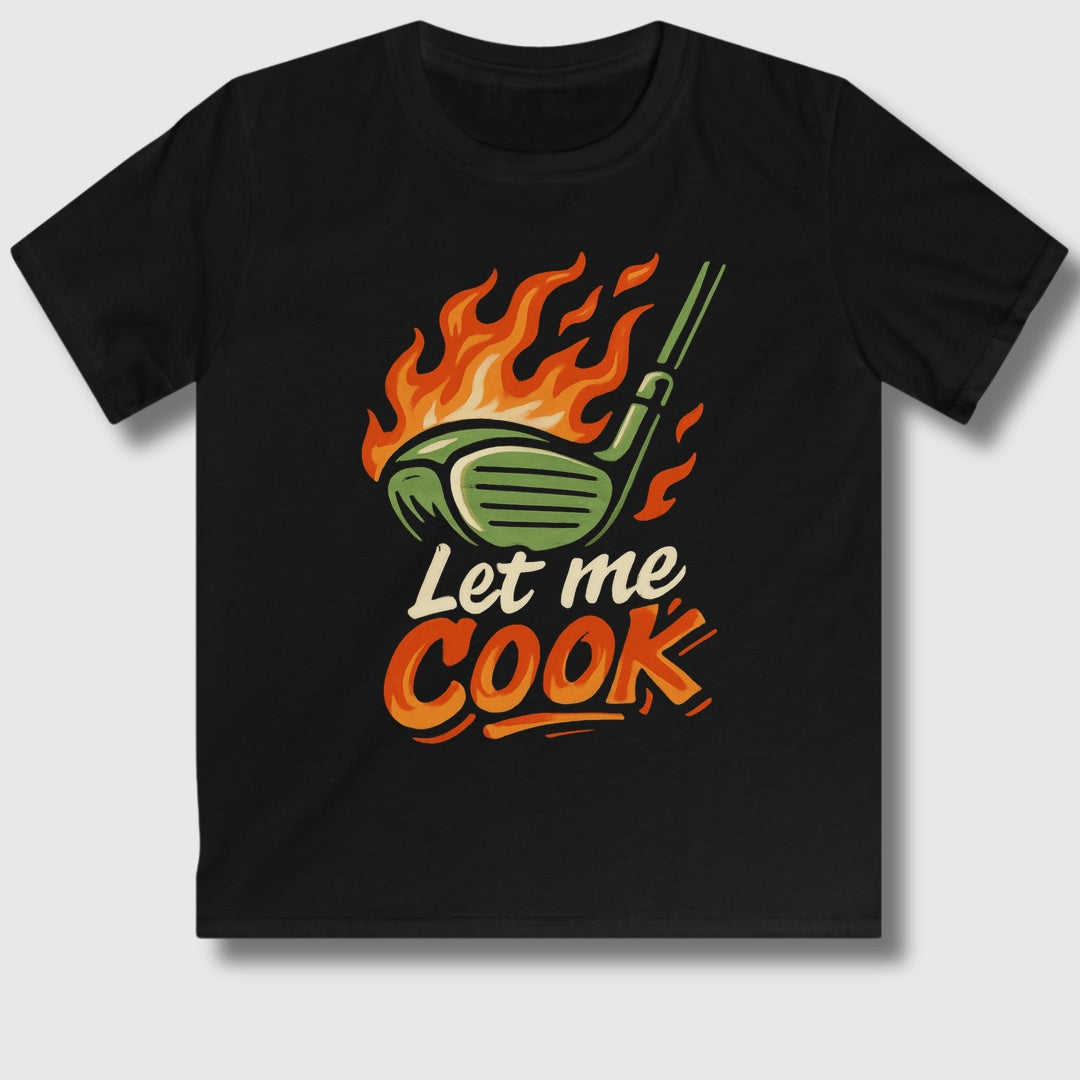 Let Me Cook - Youth Golf T-Shirt in Black