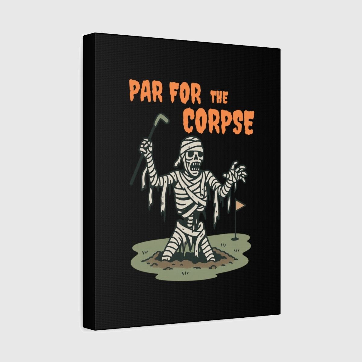 Par for the Corpse - Canvas Wall Art - Black - 11×14 - front