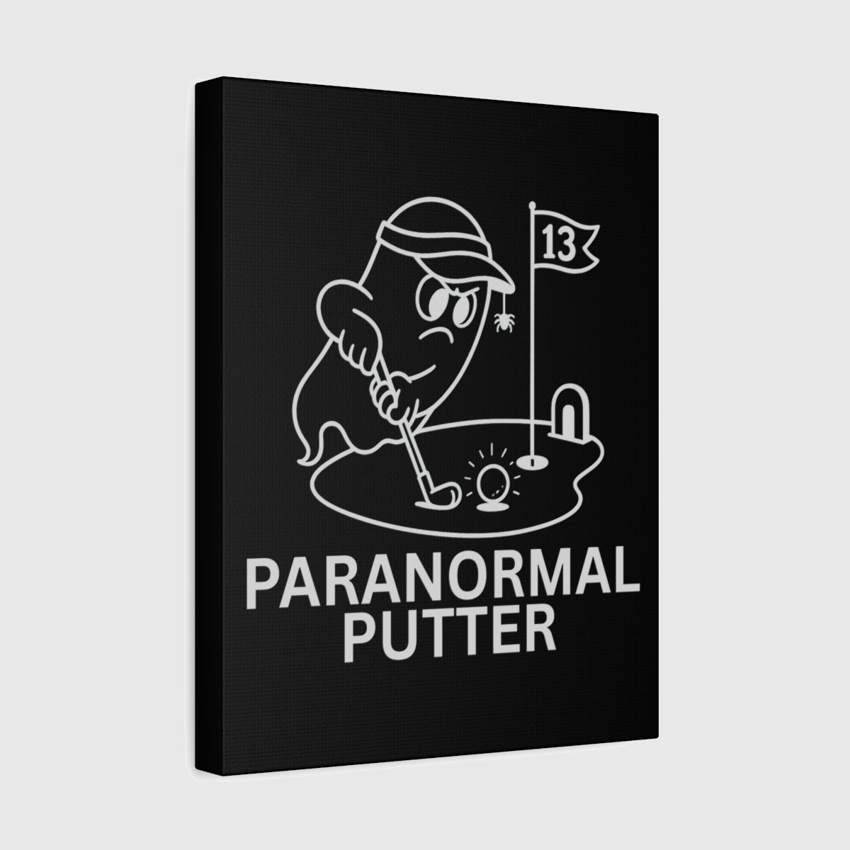 Paranormal Putter - Canvas Wall Art - Black - 11×14 - front