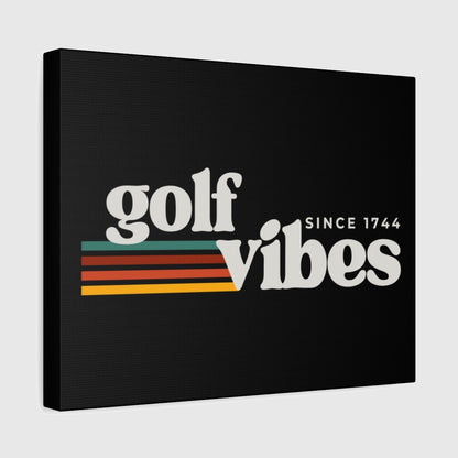 Golf Vibes - Canvas Wall Art - Black - 11×14 - front