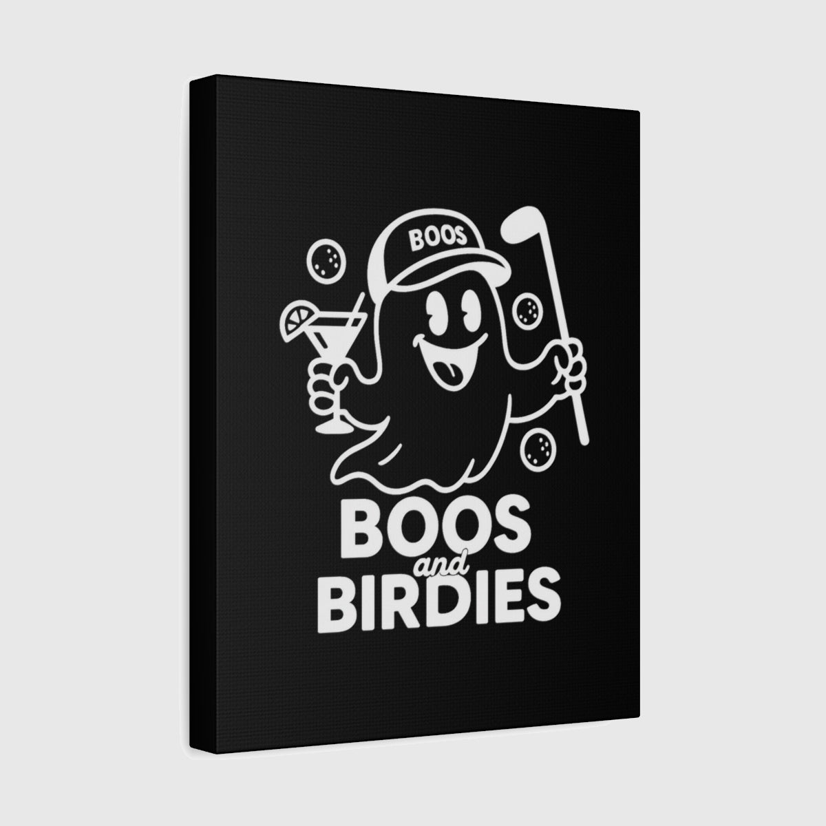 Boos and Birdies - Canvas Wall Art - Black - 11×14 - front