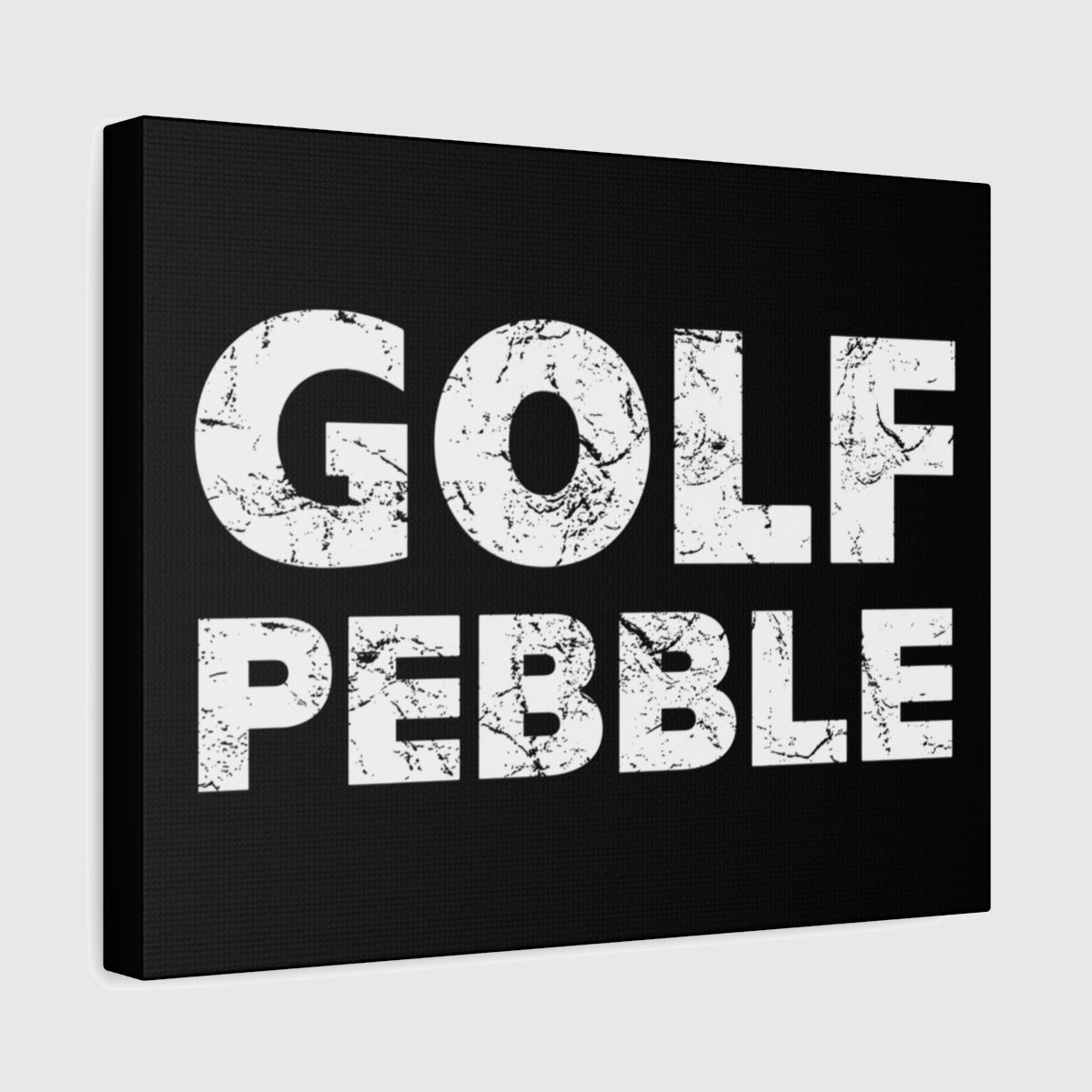 Golf Pebble - Canvas Wall Art - Black - 11×14 - front