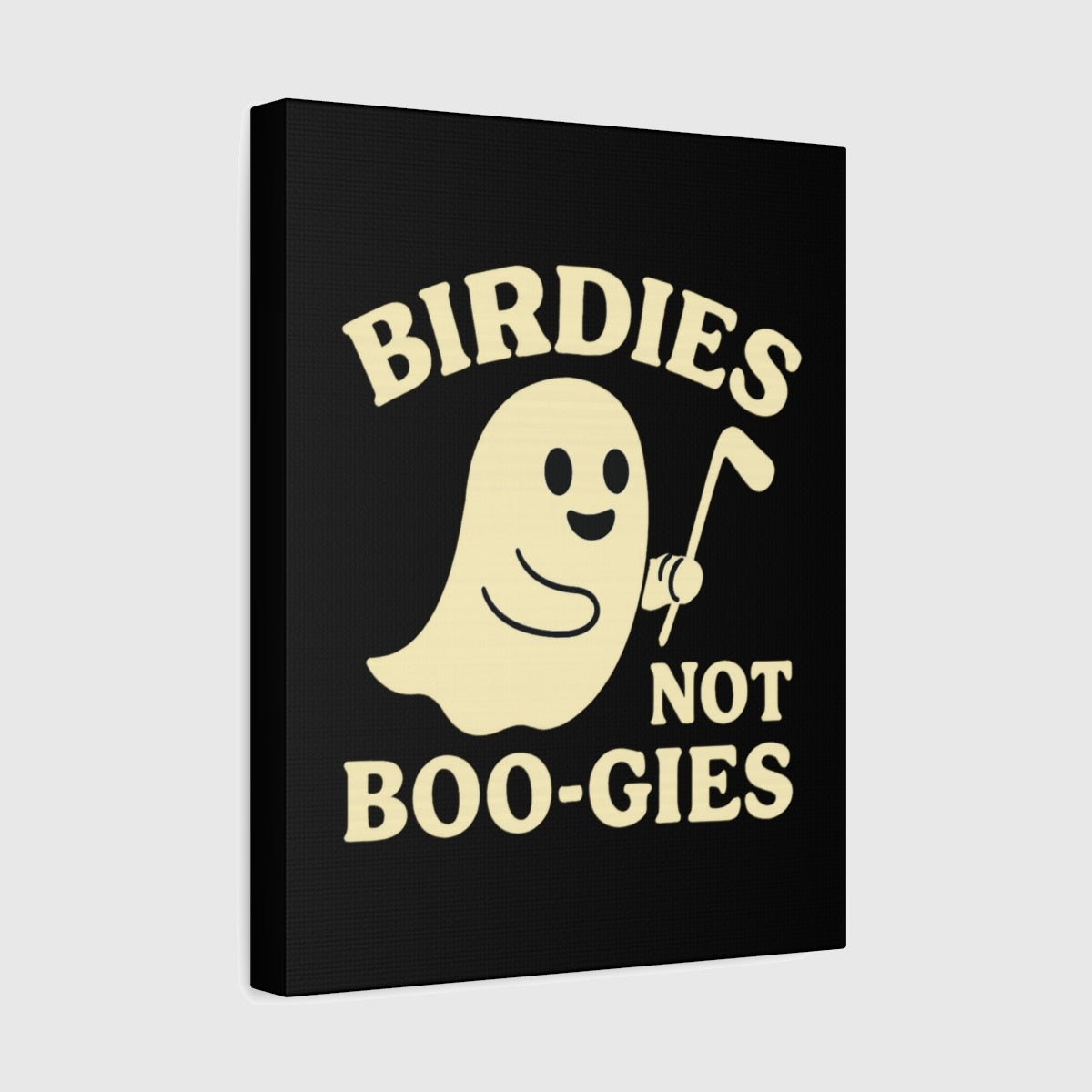 Birdies not BOO-GIES - Canvas Wall Art - Black - 11×14 - front