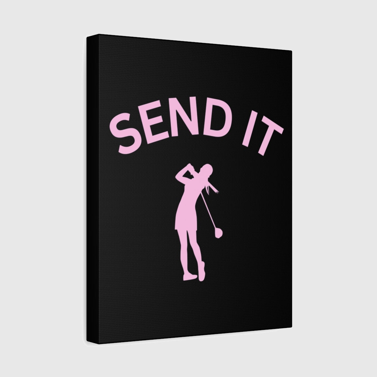 SEND IT (Female) - Canvas Wall Art - Black - 11×14 - front