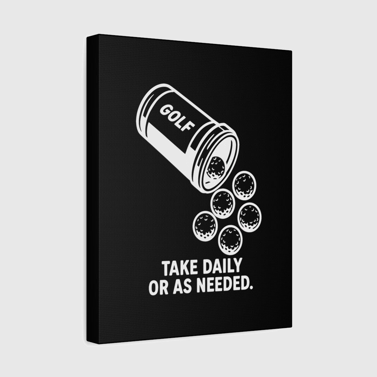 Golf Prescription - Canvas Wall Art - Black - 11×14 - front