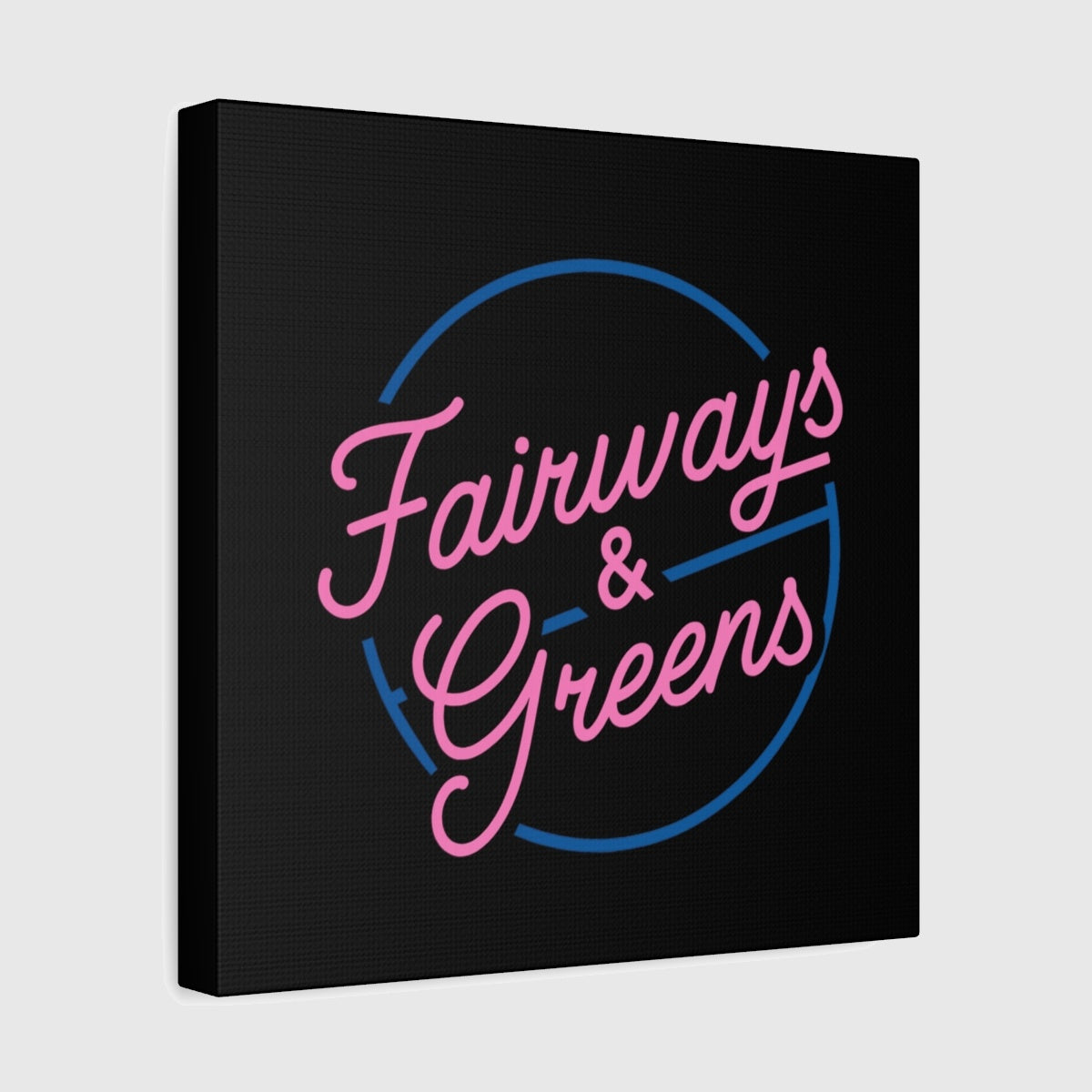 Fairways & Greens - Canvas Wall Art - Black - 12×12 - front