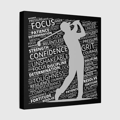 Unleash Your Mental Game (Male) - Canvas Wall Art - Black - 12×12 - front