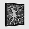 Unleash Your Mental Game (Female) - Canvas Wall Art - Black - 12×12 - front