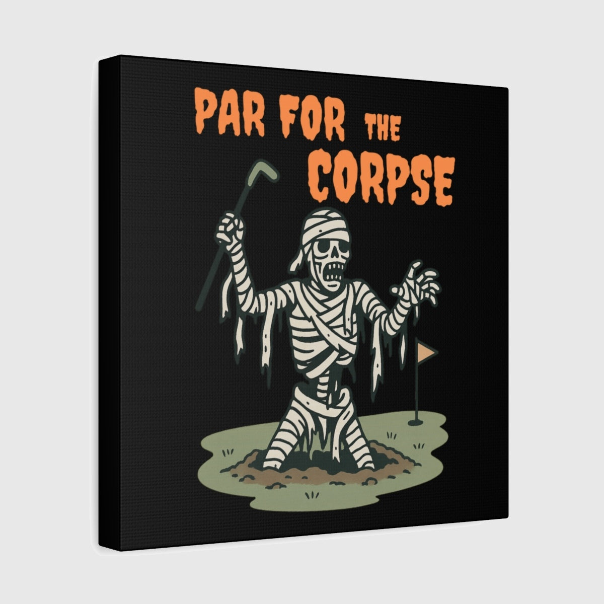 Par for the Corpse - Canvas Wall Art - Black - 12×12 - front