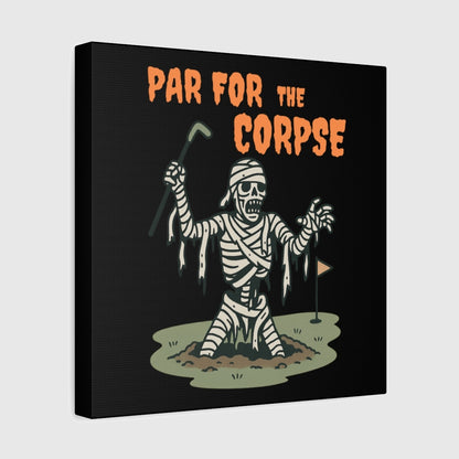 Par for the Corpse - Canvas Wall Art - Black - 12×12 - front
