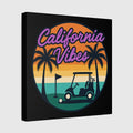 Golf Vibes - California Coast Edition - Canvas Wall Art - Black - 12×12 - front