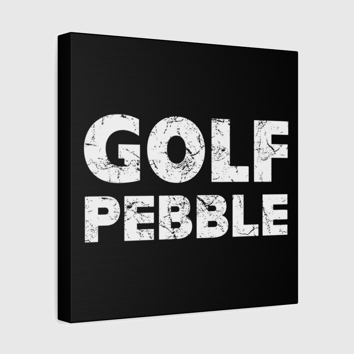 Golf Pebble - Canvas Wall Art - Black - 12×12 - front