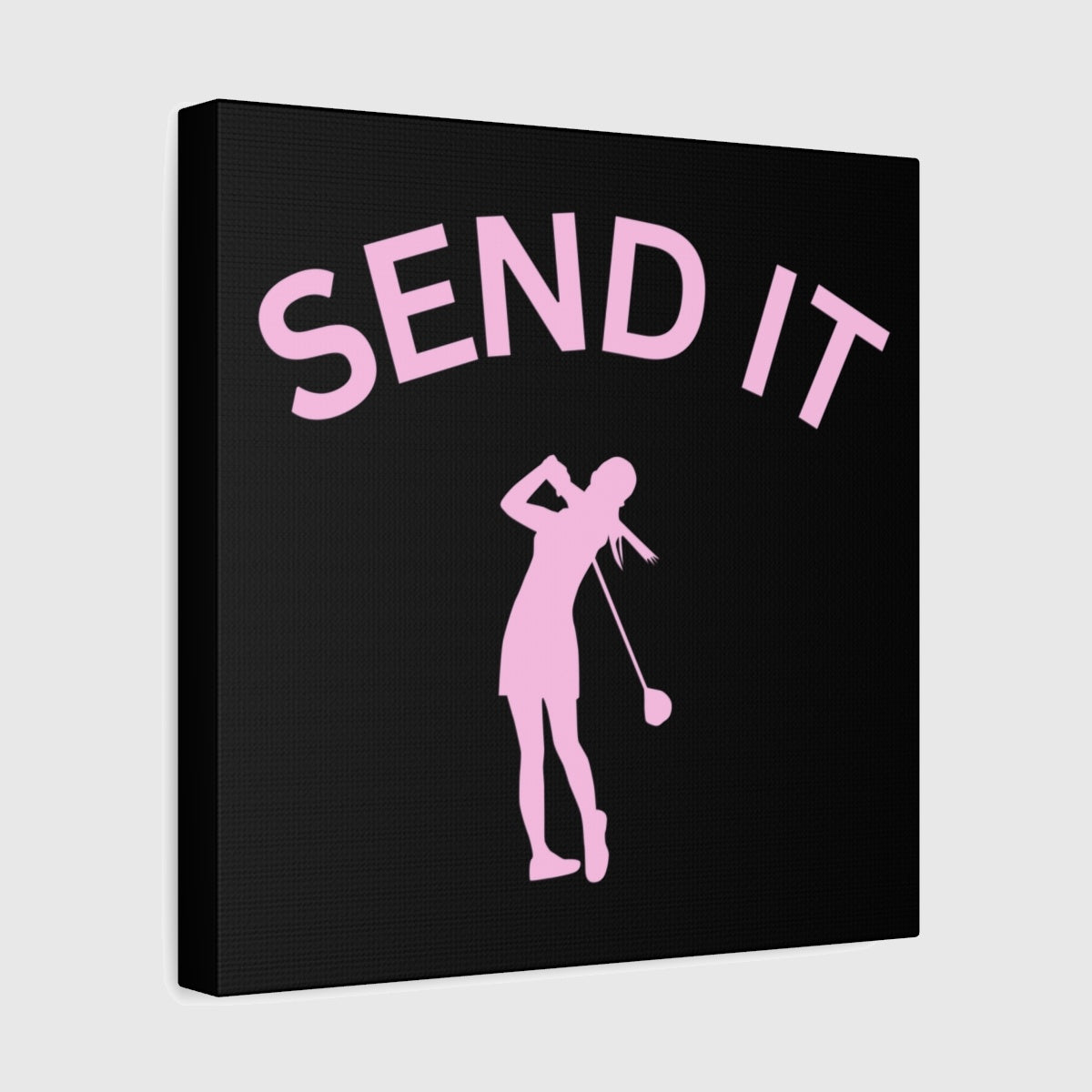 SEND IT (Female) - Canvas Wall Art - Black - 12×12 - front