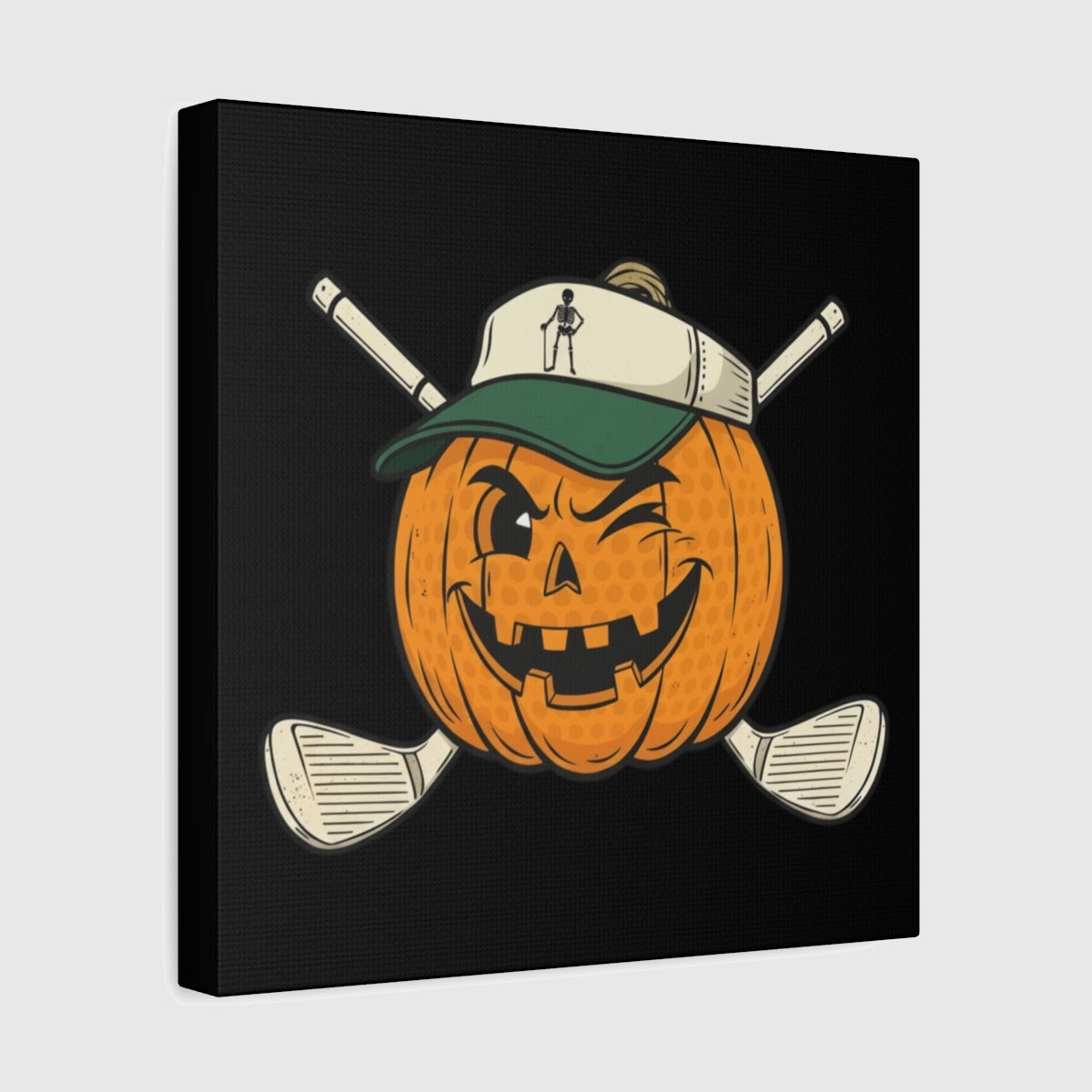 Golf or Gourd - Canvas Wall Art - Black - 12×12 - front