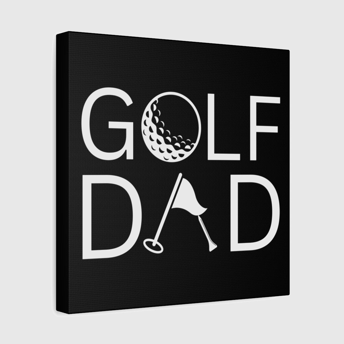 Golf Dad - Canvas Wall Art - Black - 12×12 - front