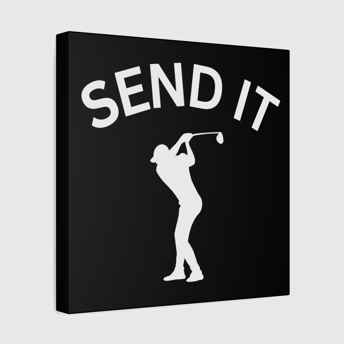 SEND IT (Male) - Canvas Wall Art - Black - 12×12 - front