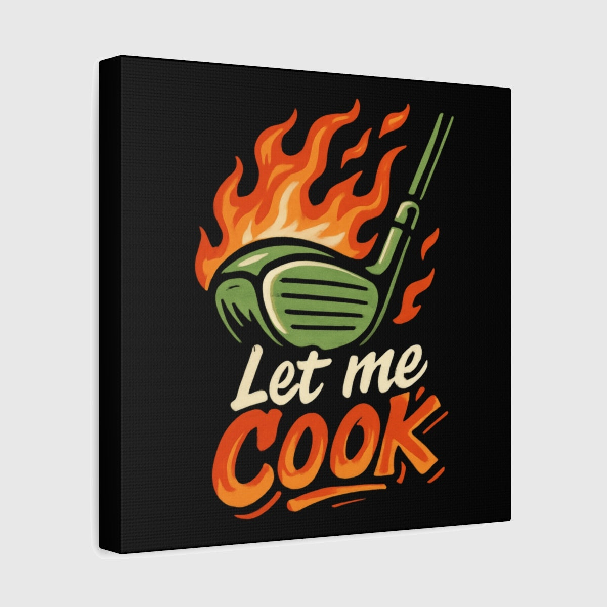 Let Me Cook - Canvas Wall Art - Black - 12×12 - front