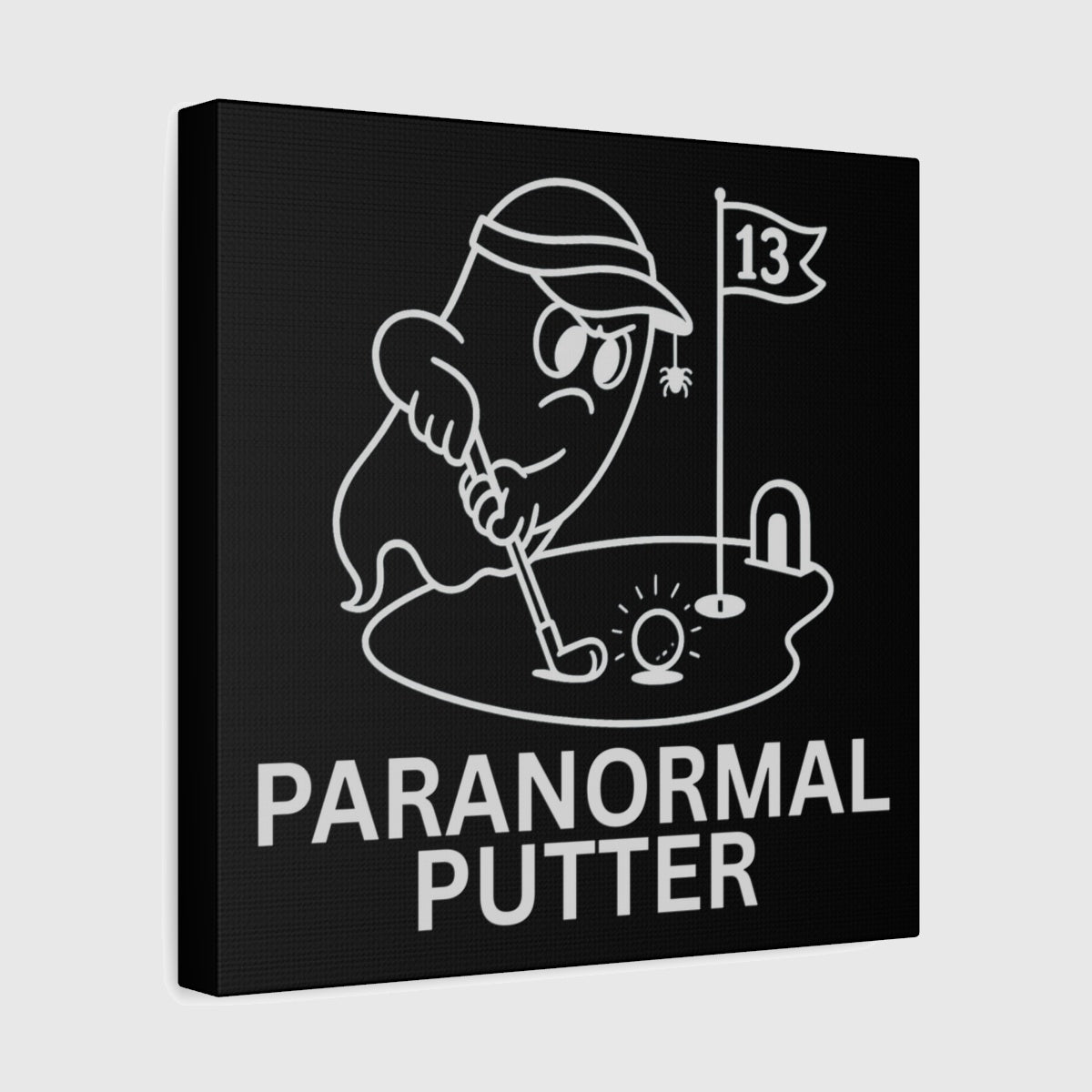 Paranormal Putter - Canvas Wall Art - Black - 12×12 - front