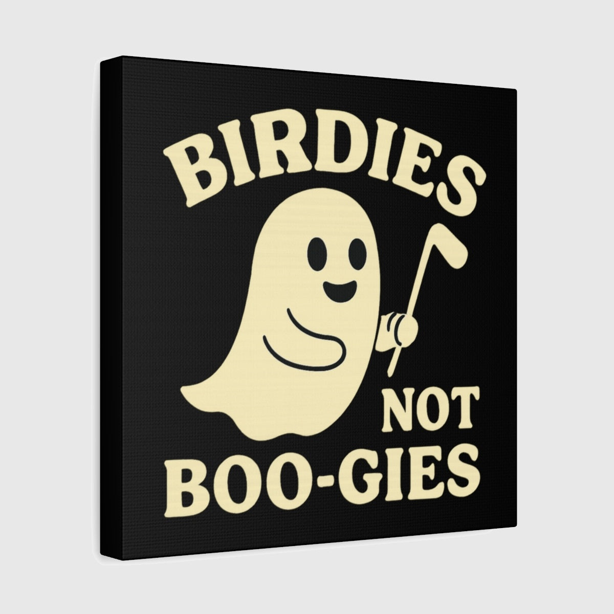 Birdies not BOO-GIES - Canvas Wall Art - Black - 12×12 - front