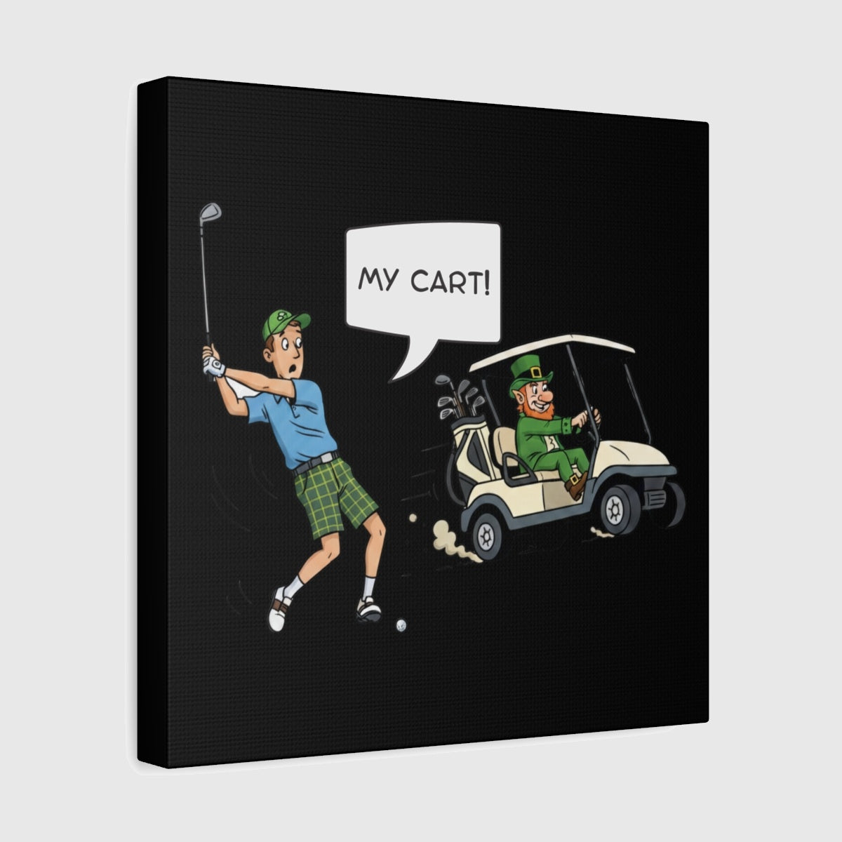 My Cart! - Canvas Wall Art - Black - 12×12 - front