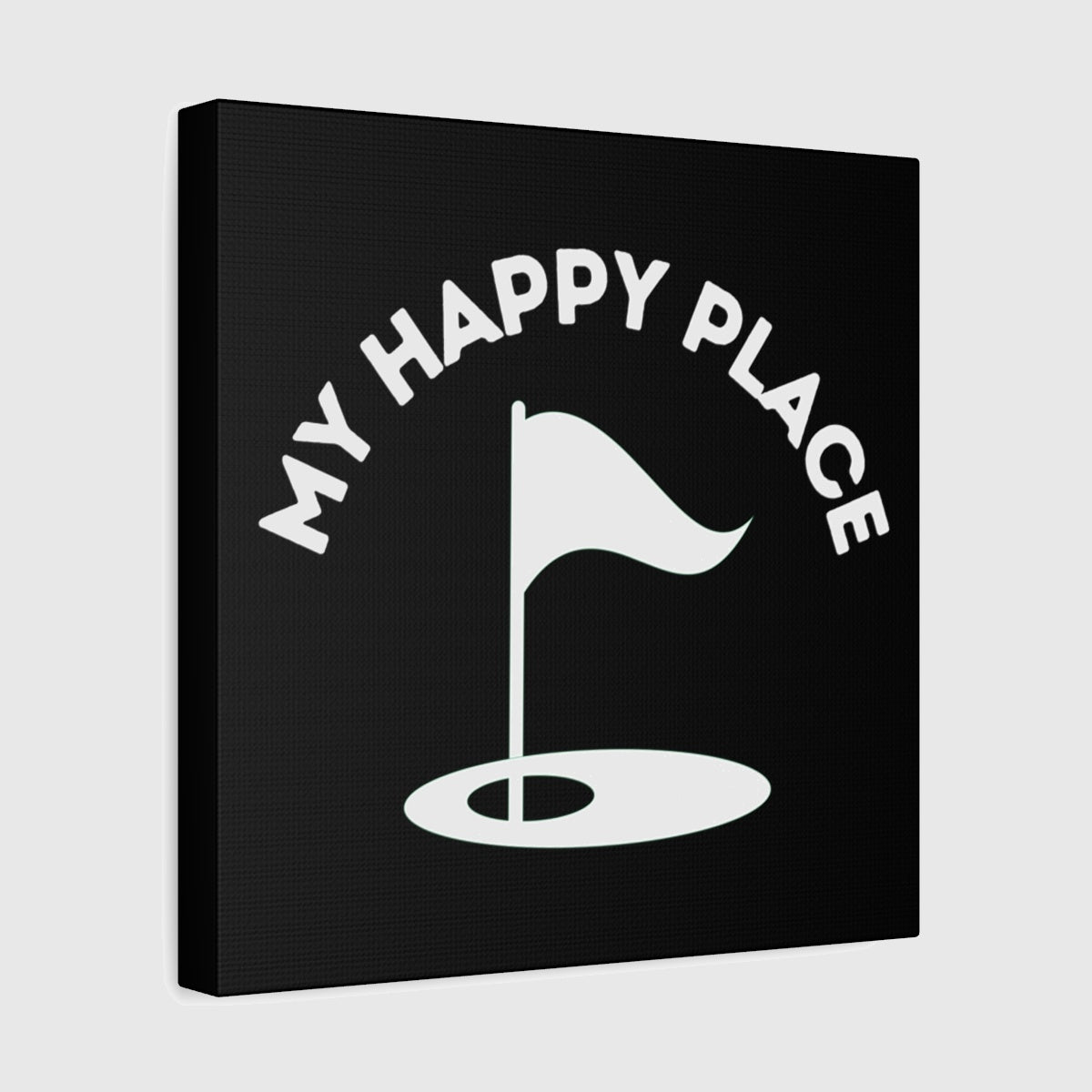 My Happy Place - Canvas Wall Art - Black - 12×12 - front