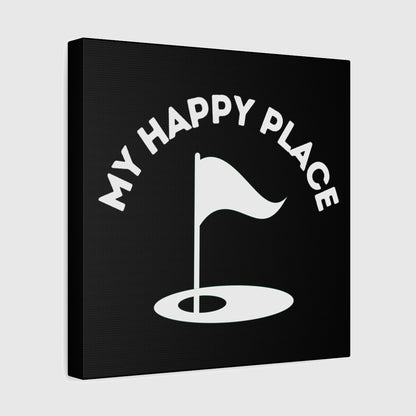 My Happy Place - Canvas Wall Art - Black - 12×12 - front