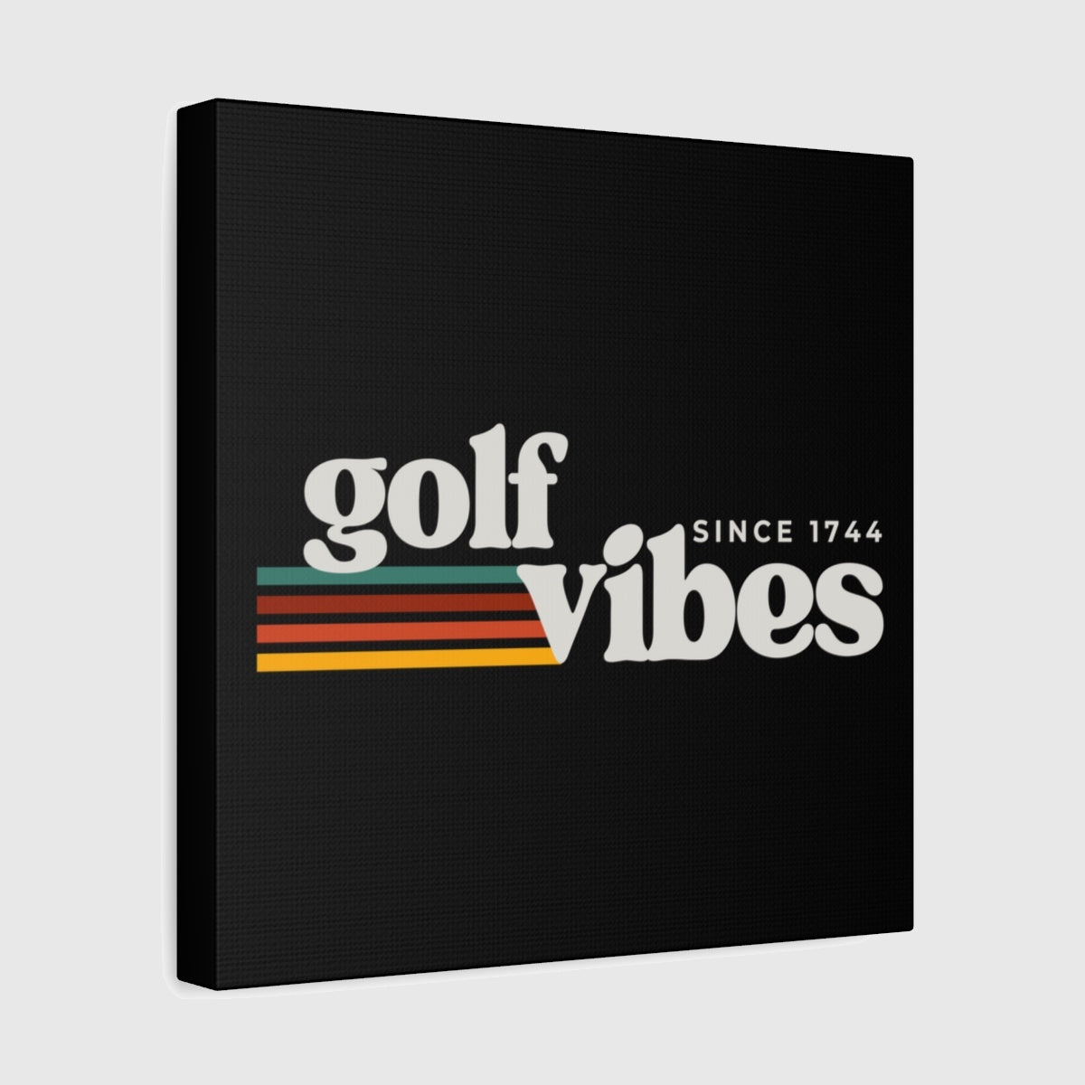 Golf Vibes - Canvas Wall Art - Black - 12×12 - front