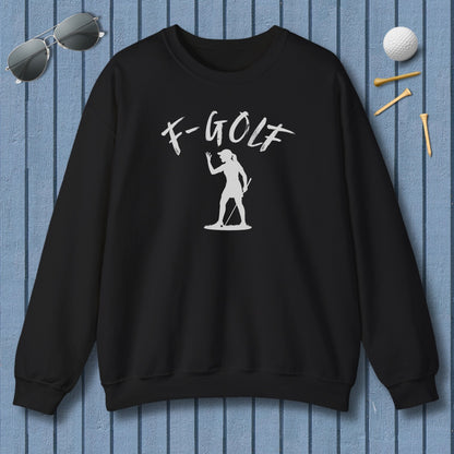 F-Golf (Female) - Adult Golf Sweatshirt in Black