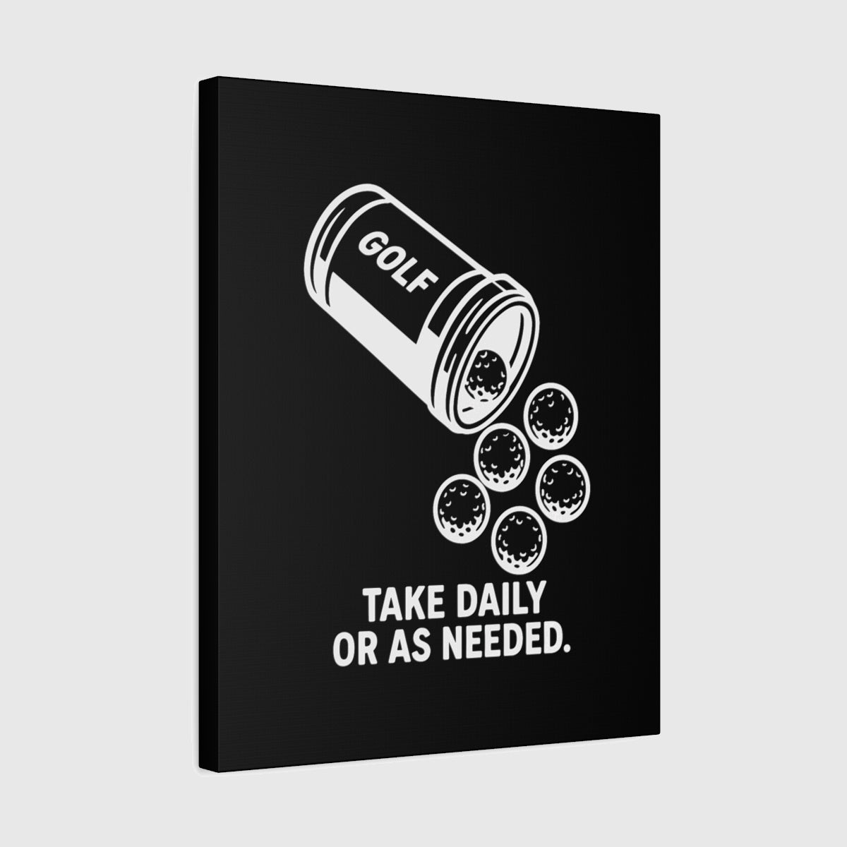 Golf Prescription - Canvas Wall Art - Black - 16×20 - front