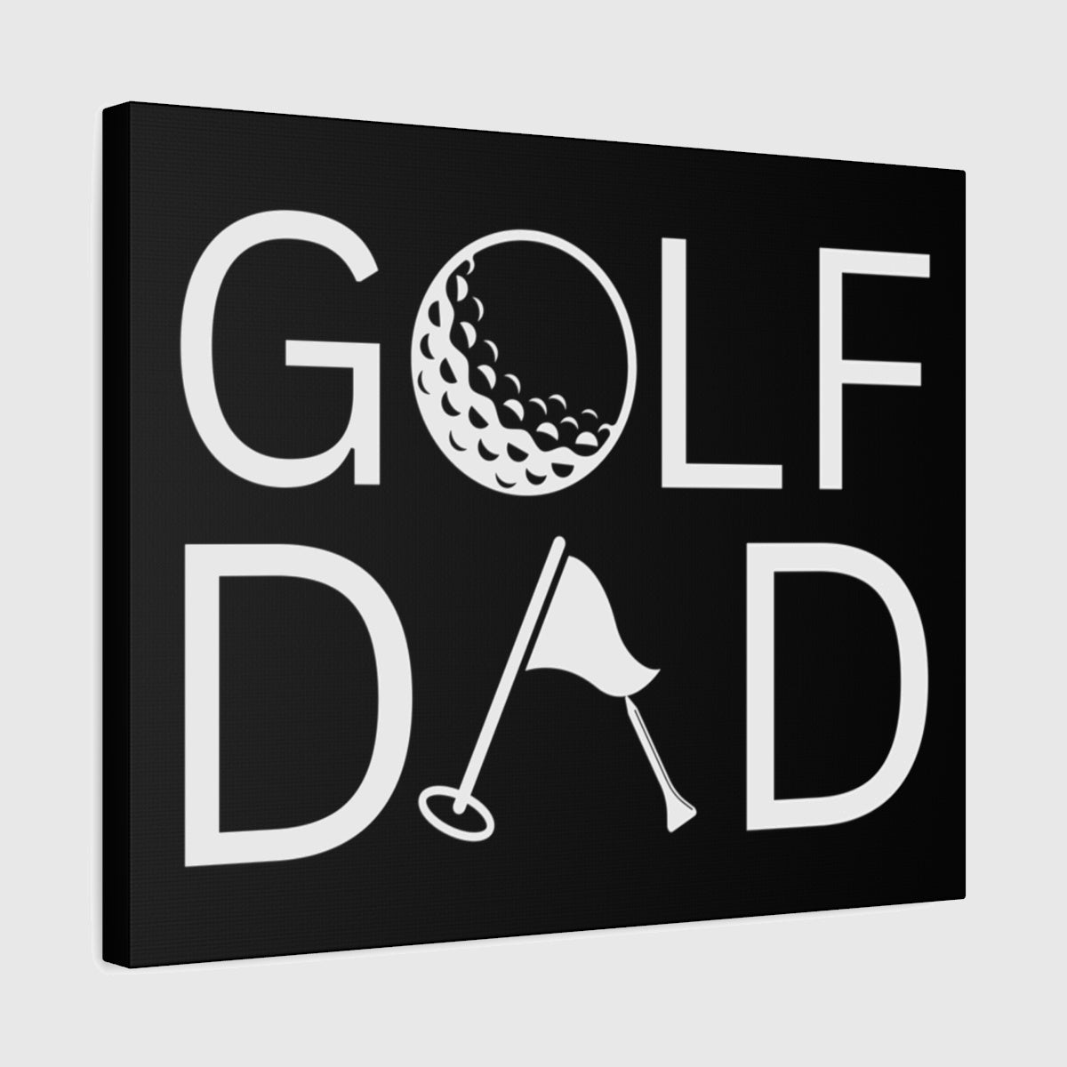 Golf Dad - Canvas Wall Art - Black - 16×20 - front