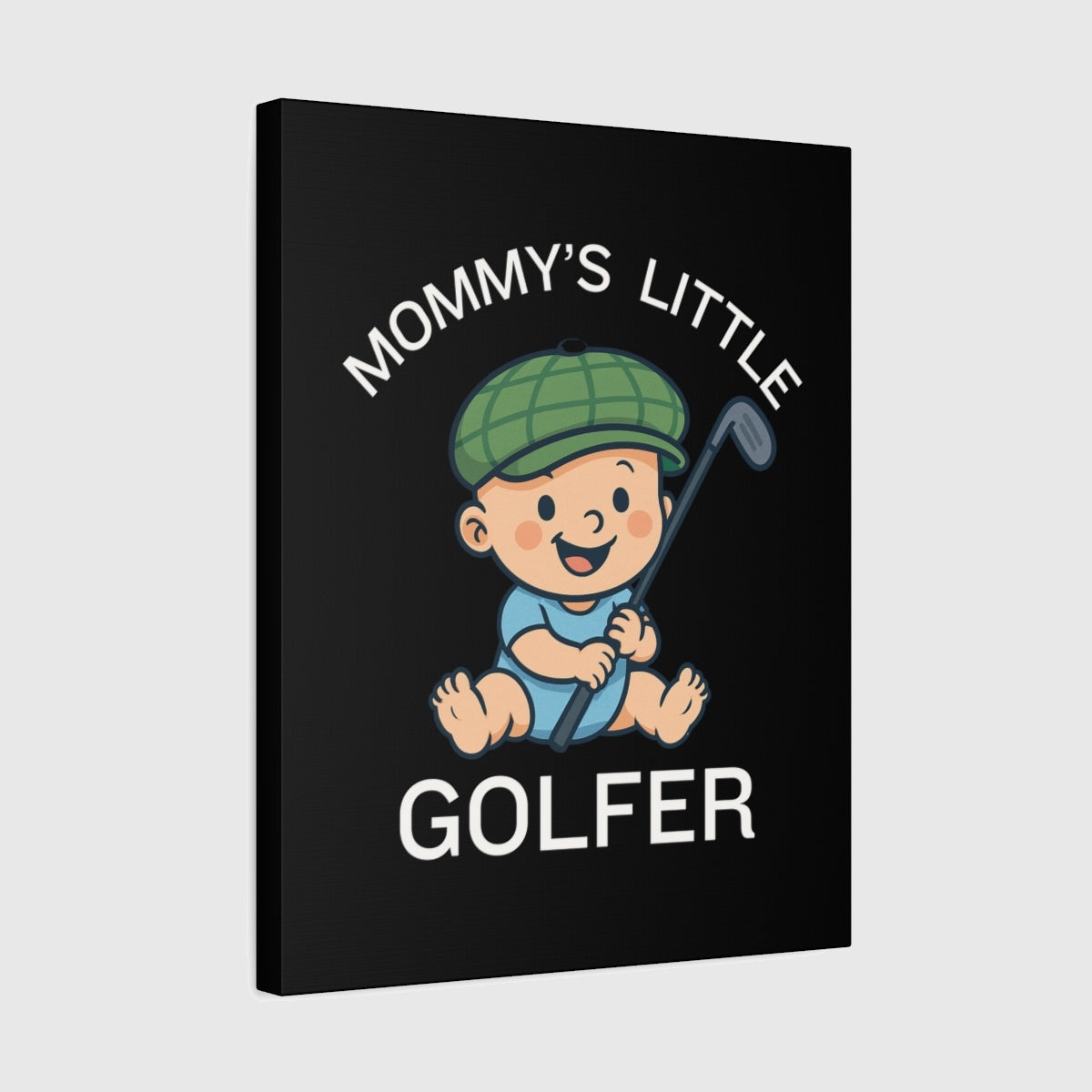 Mommy's Little Golfer - Canvas Wall Art - Black - 16×20 - front