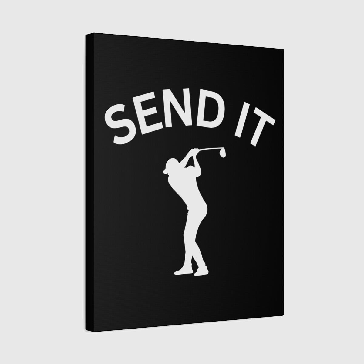 SEND IT (Male) - Canvas Wall Art - Black - 16×20 - front