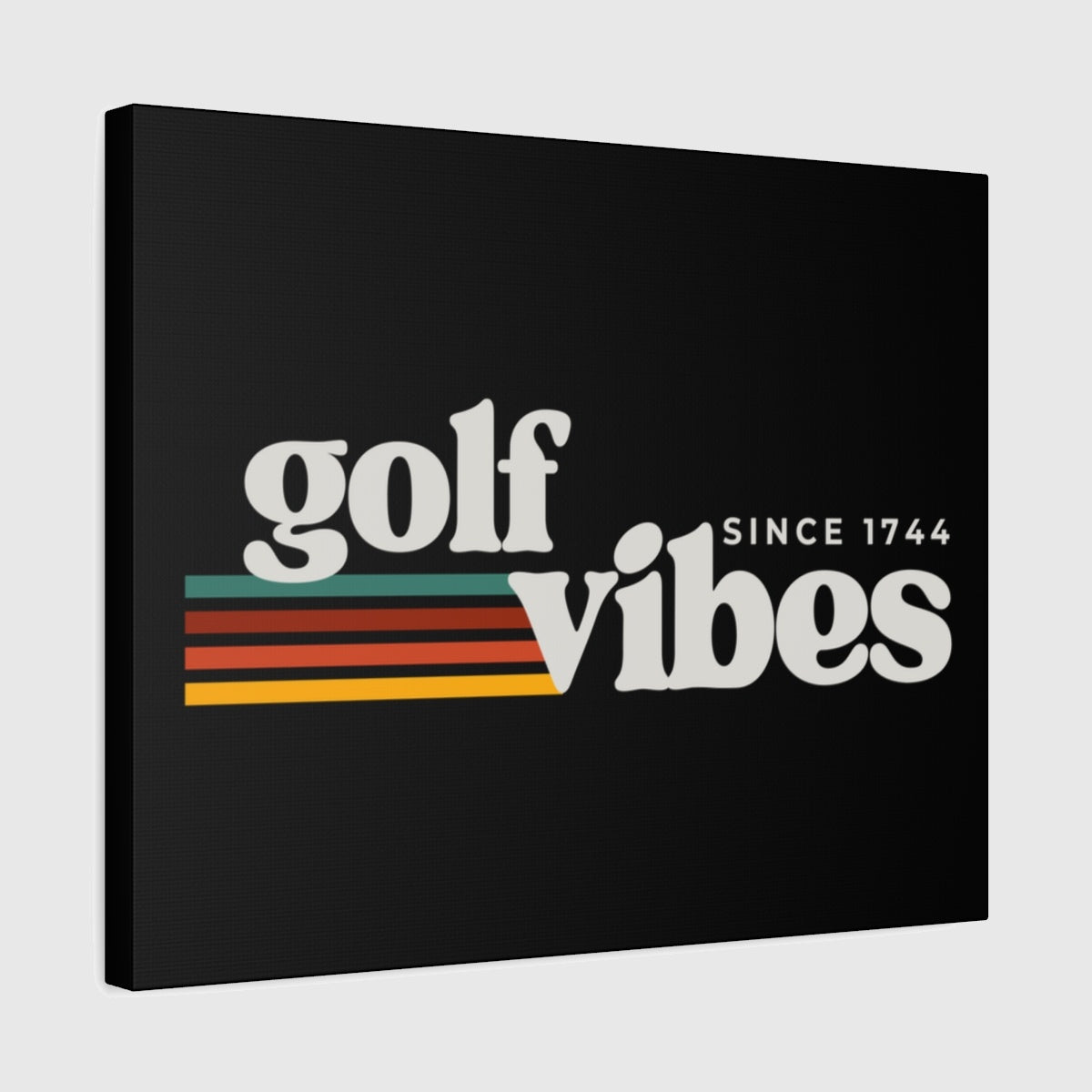 Golf Vibes - Canvas Wall Art - Black - 16×20 - front
