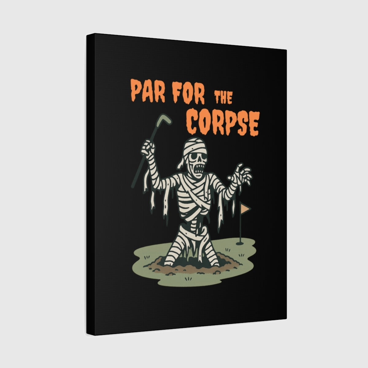 Par for the Corpse - Canvas Wall Art - Black - 16×20 - front