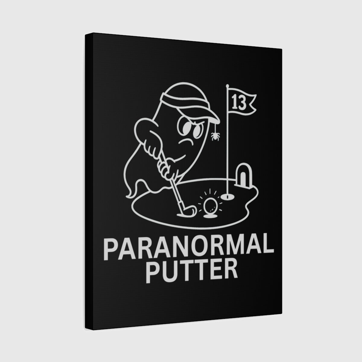 Paranormal Putter - Canvas Wall Art - Black - 16×20 - front