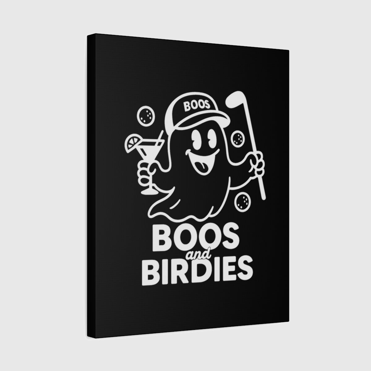 Boos and Birdies - Canvas Wall Art - Black - 16×20 - front