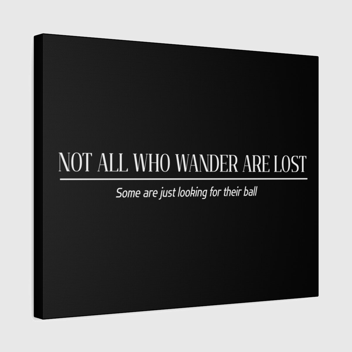 Not All Who Wander Are Lost - Canvas Wall Art - Black - 16×20 - front