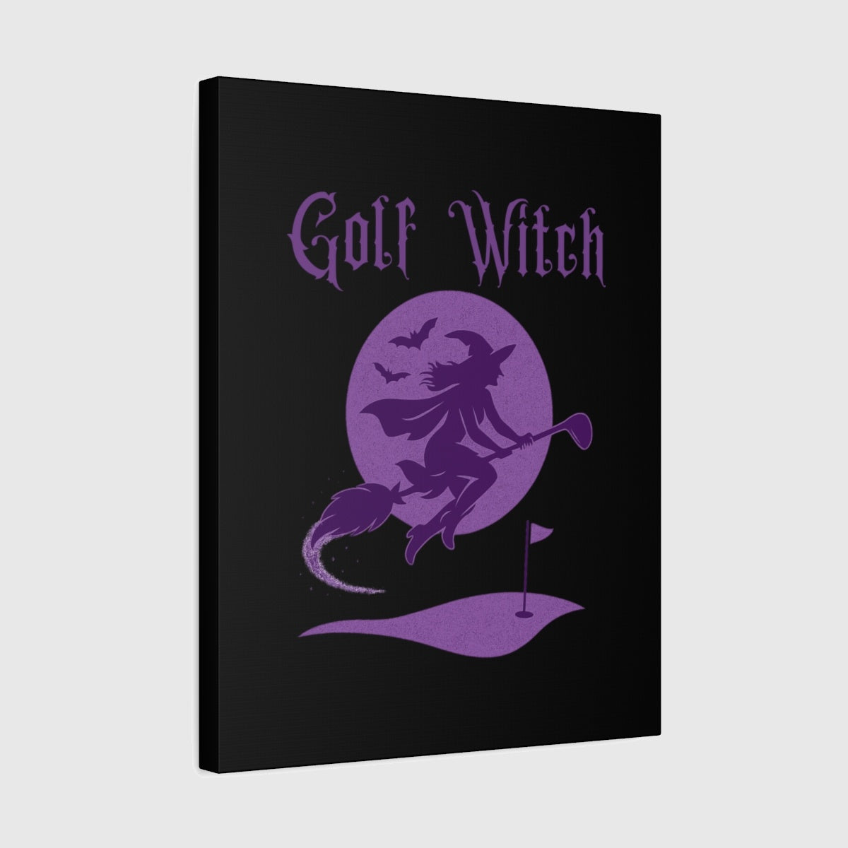 Golf Witch - Canvas Wall Art - Black - 16×20 - front