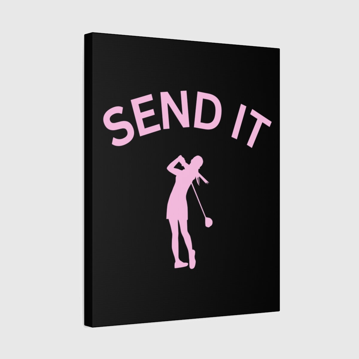 SEND IT (Female) - Canvas Wall Art - Black - 16×20 - front