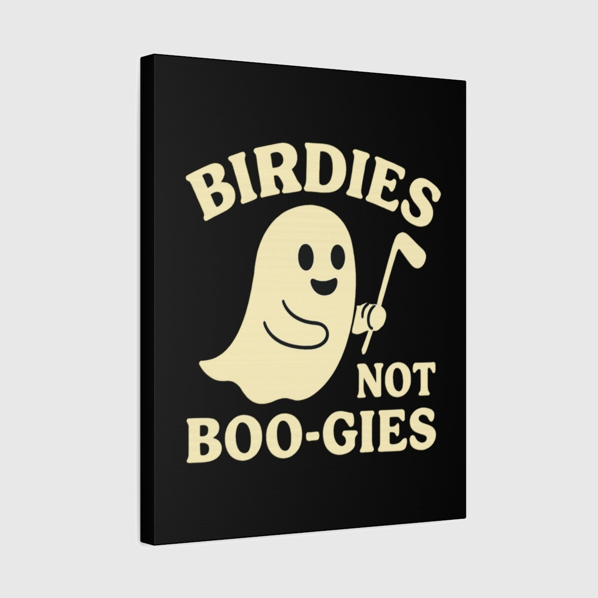 Birdies not BOO-GIES - Canvas Wall Art - Black - 16×20 - front